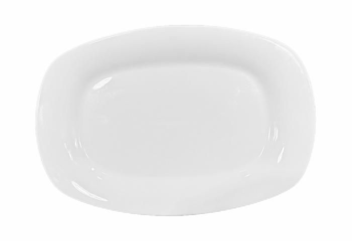 ASSIETTE PLATE CARREE BLANCHE EN PORC 25CM 16,5*1,5