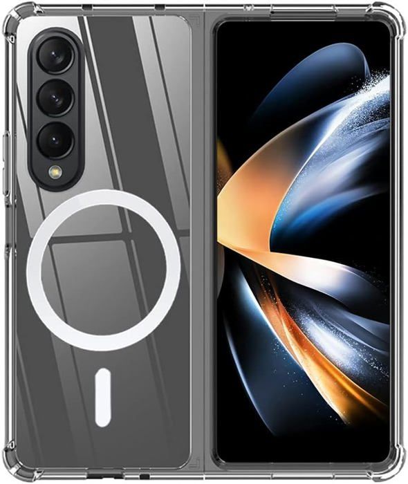 Coque magnétique transparente COMPATIBLE  Samsung Galaxy Z Fold 4
