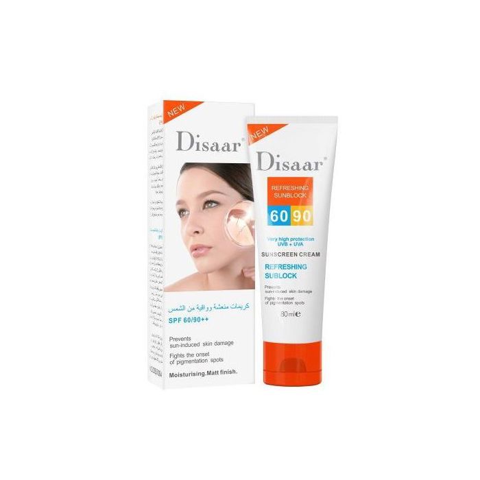 Crème Solaire Rafraîchissante Très Haute Protection UVB + UVA 60-90 Crème Solaire 80ml