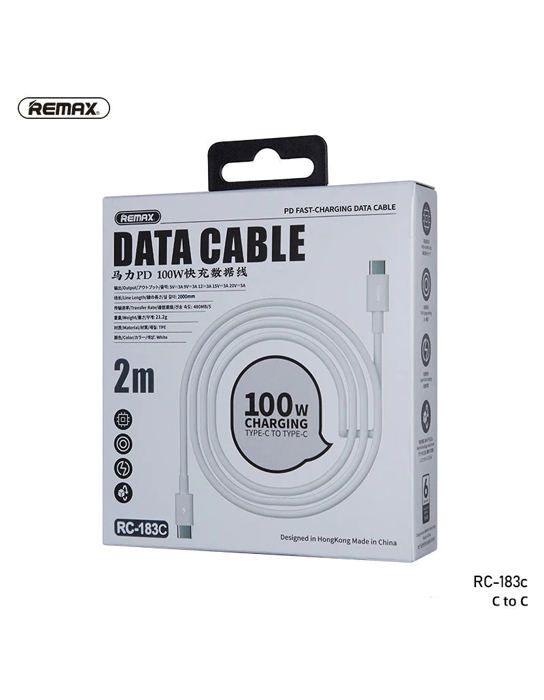 Cable TYPE-C TO TYPE C 100W 2M REMAX RC-183c