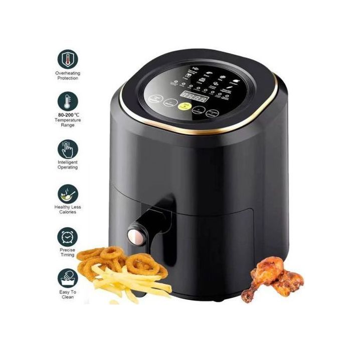 Hoffmans Friteuse à air de 7,5 l, écran tactile, 8 modes, four multifonction, rôtissoire