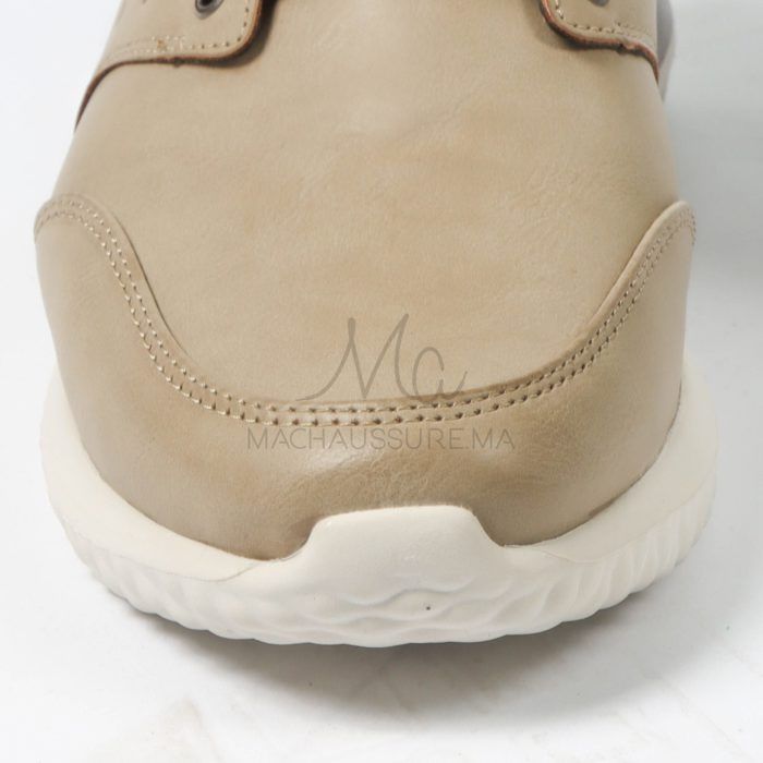 Baskets - Swift - Hommes - Cuir Beige - Confort Semelle Rembourrée - Doublure Douce - Marjane Mall - Image 2