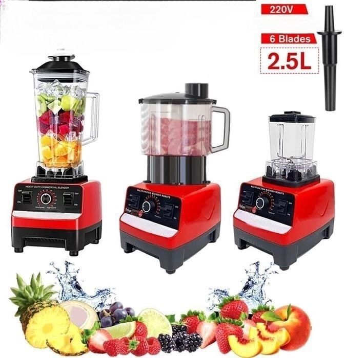 Blender Robot 3 en 1 Mélangeurs et mixeurs de fruits de table cuisine professionnel 2,5L 9500W Machine à casser fruits secs smoothie