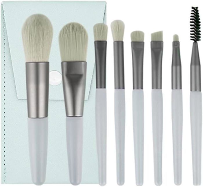 10 pièces Motif Lot de pinceaux de maquillage Fond teint Blush poudre multicolor