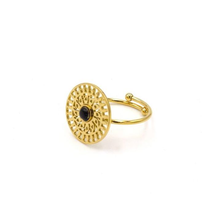 Bague Acier Célestre noir