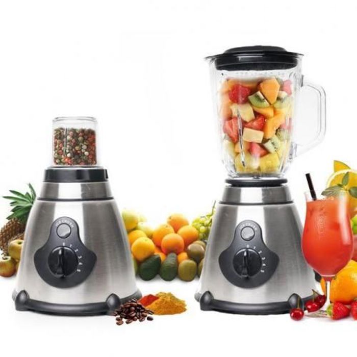 Mixeur Blender Elite en Verre 1.5L + Moulin à épices