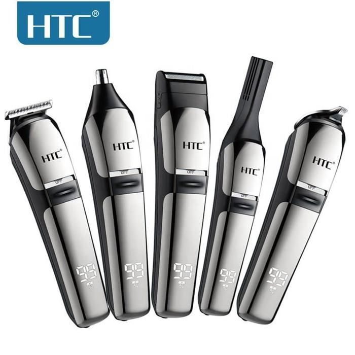 HTC  LED 10 en 1 Hommes Kit De Toilettage Tondeuse À Cheveux Précision Détail Nez & Oreille Tondeuse À Cheveux Rasoir