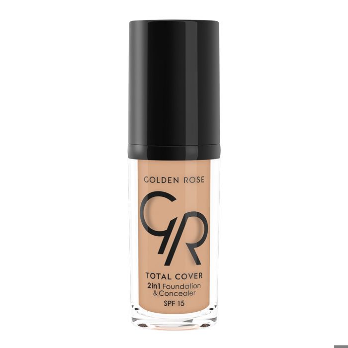 Fond de Teint - Golden Rose - Total Cover 2 En 1 - Beige - Flacon - Tous types de peau