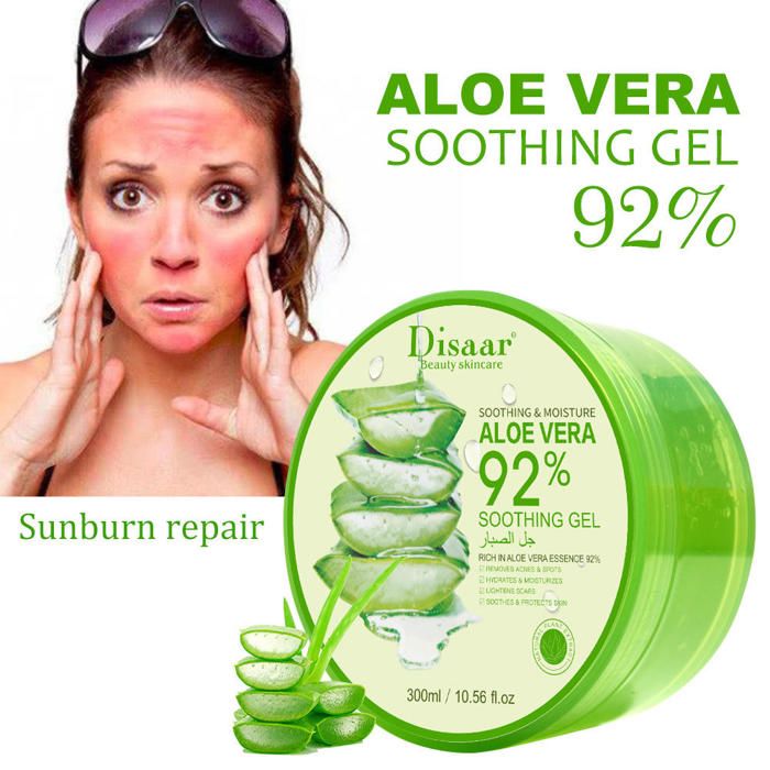 Disaar 100% Gel Naturel Pur Aloe Vera Bio Hydratant Apaisant Après Soleil Gel D'aloe Vera Pour Le Visage