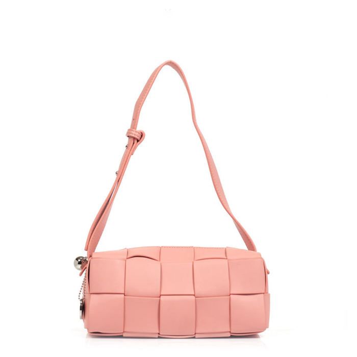 OLGA- Sac à main tressé en rose