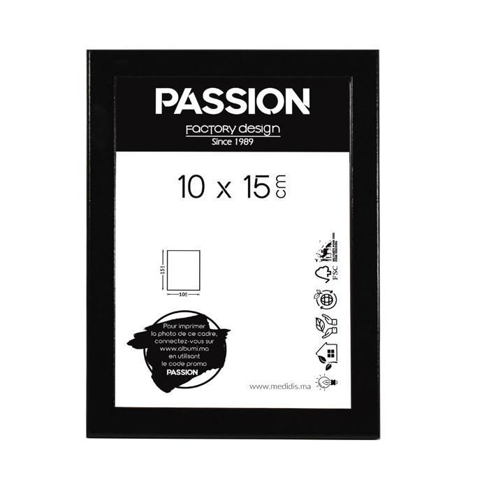 Cadre Photo - PASSION - Zeyna - 10x15cm - Élégant - Rectangulaire - Couleur aléatoire