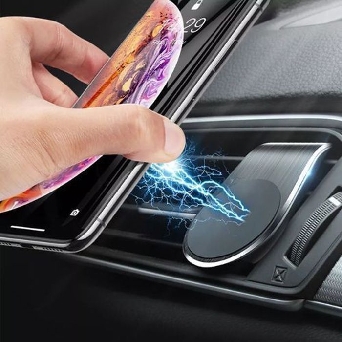 Support magnétique de téléphone de voiture se fixe sur le climatiseur