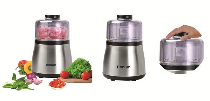 Moulinette Électrique DENWA FC423BB – 500W – Bol 0.6 L – Hachoir en Acier Inoxydable (S/S) – Performance et Design Compact
