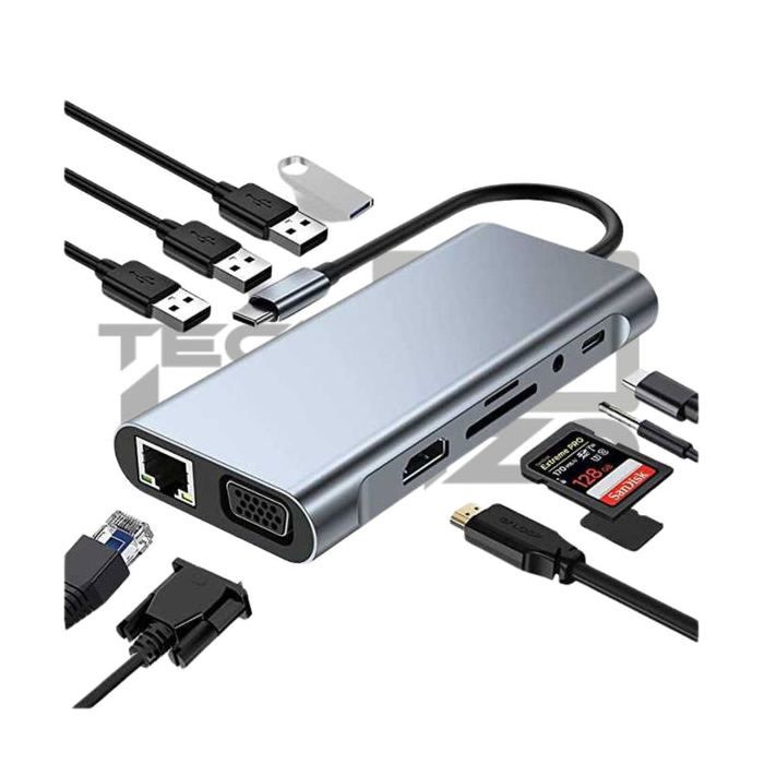 Adapteur 11 in 1 Hub vers Type C