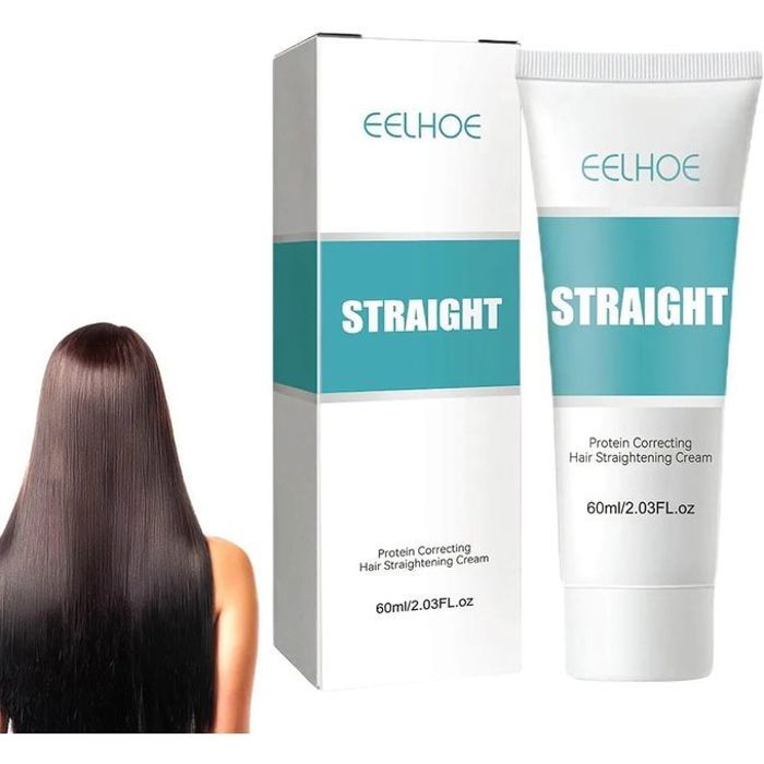 Crème lissante correctrice de protéine pour cheveux, soin des cheveux bouclés