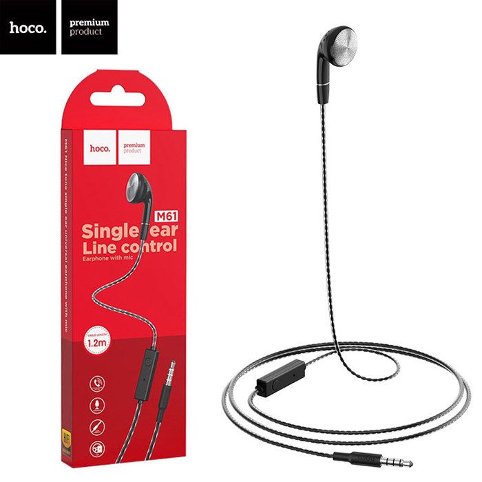 Écouteur avec microphone Hoco M61 noir à Odessa mini-prise 3,5 mm