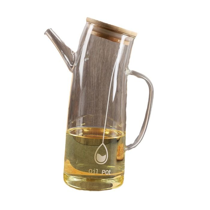 grande bouteille Pot d'huile 1000ml en verre à haute teneur en borosilicate sauce soja vinaigre assaisonnement  maison cuisine