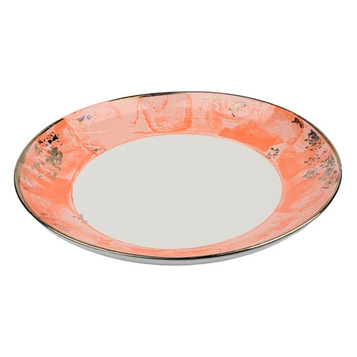 PLAT ROND 36CM PORCEL AV/COUL JAUNE REF Y
