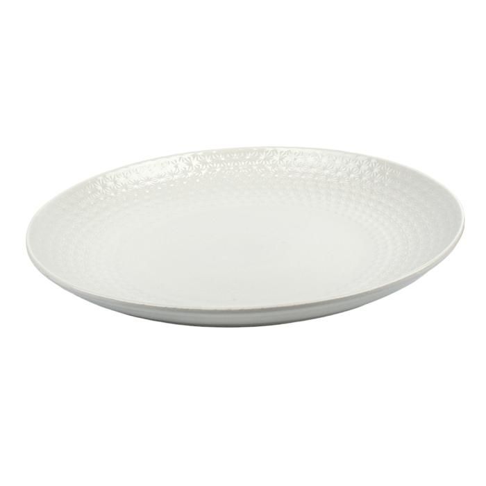 Assiette plate blanche – 35 cm – Modèle HF-126CF-002