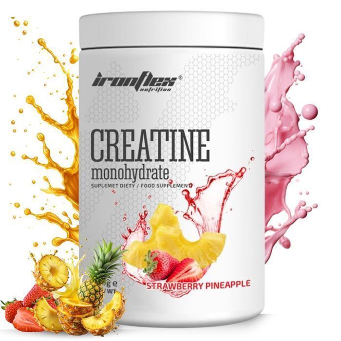 Creatine Monohydrate 500 g Strawberry Pineapple - 4560 mg de Créatine + Taurine et Vitamine B6