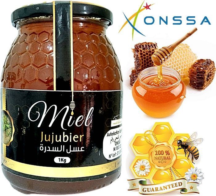Miel jujubier Sidr (Helicobacter pylori ballonement aphrodisiaque) 100% pure naturel 1kg
