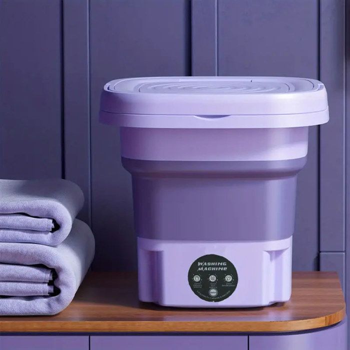 Machine à laver pliable portable violet - 6L