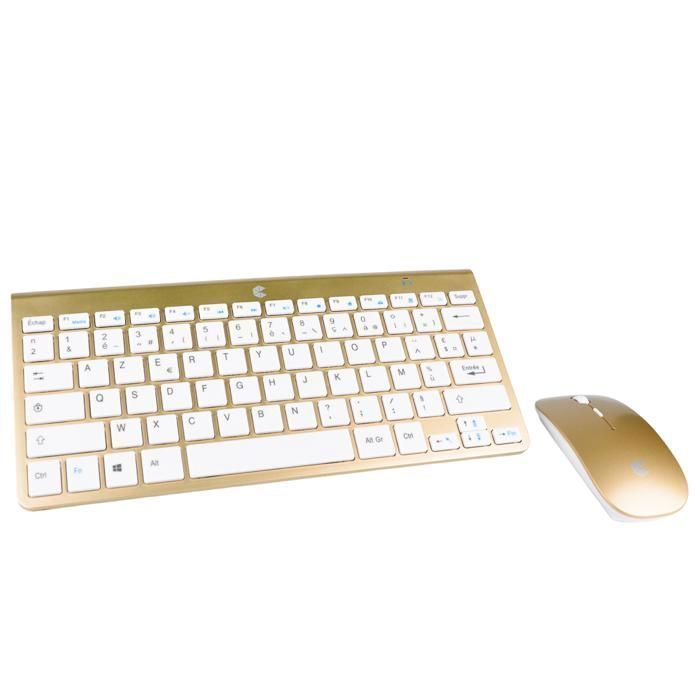 CITYRTEK - CLAVIER AVEC SOURIS SANS FILL MF109092 - GOLD