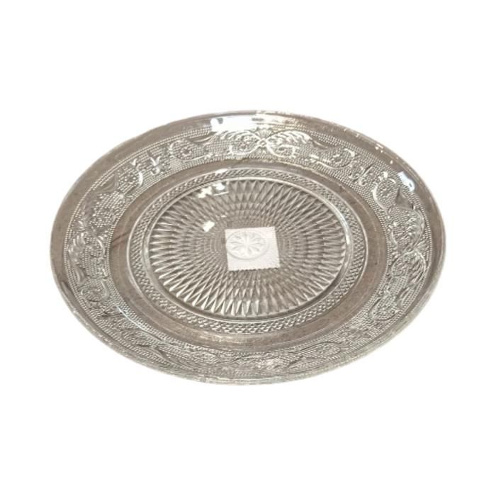 ASSIETTE EN VERRE GRAVE 23CM K16008-4