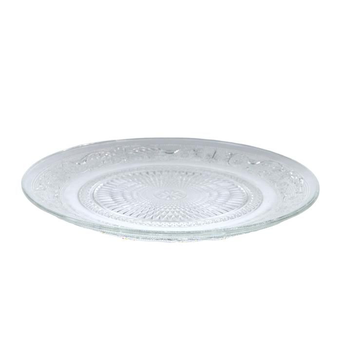 ASSIETTE EN VERRE GRAVE 25CM K16008-5