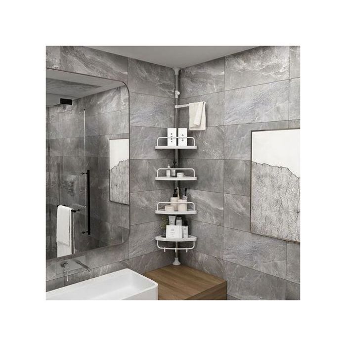 Étagère de douche d'angle à 4 niveaux , support de rangement -Multi corner shelf