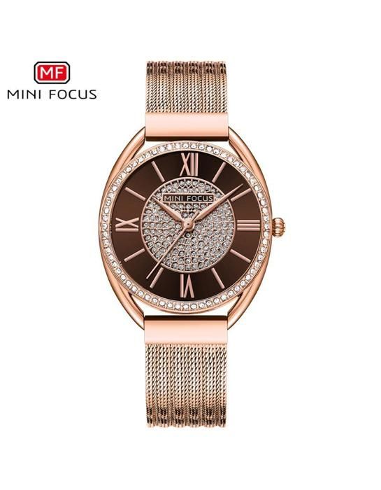 Mii Focus Montre Femme En Acier 100% Originale à Quartz Avec 2 Ans De Garantie