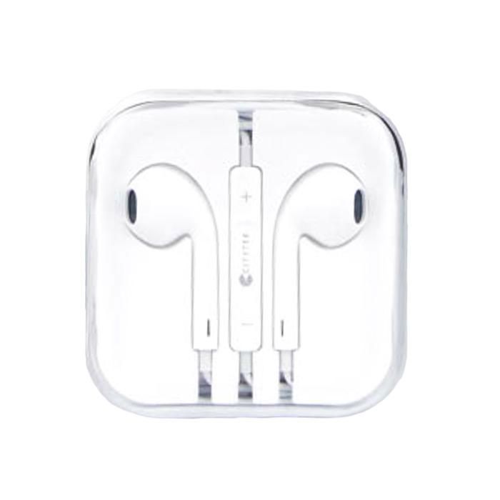 CITYTEK - Ecouteurs intra-Auriculaires avec Isolation du Bruit Microphone intégré et contrôle du Volume 1,2M - MF109055 - Blanc
