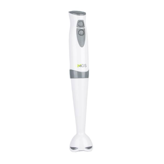 Mixeur plongeant - MGS - MHB-1220A - 200 W - Réglage de vitesse variable - Blanc