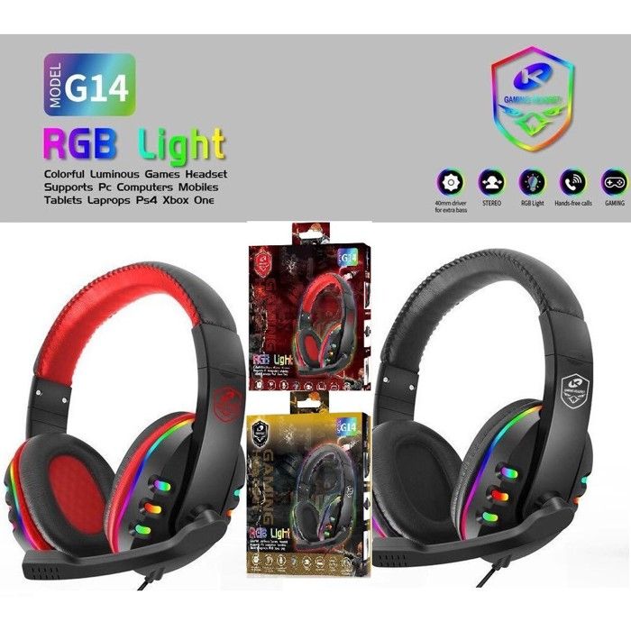 Casque de GAMING G14 RGB LIGHT TRUE 7.1 SURROUND GAMING HEADSET