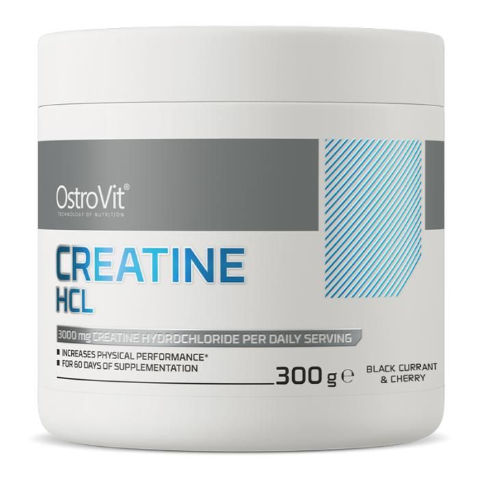 Creatine HCl 300 g Black Currant with Cherry - Creatine Hydrochloride, Force & Masse Musculaire