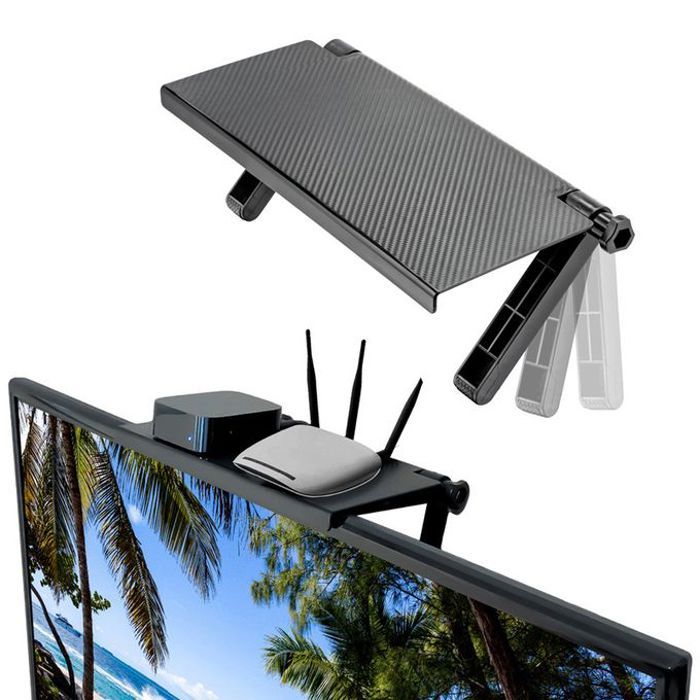 Etagere Rangement Superieur pour TV et Moniteur Reglable