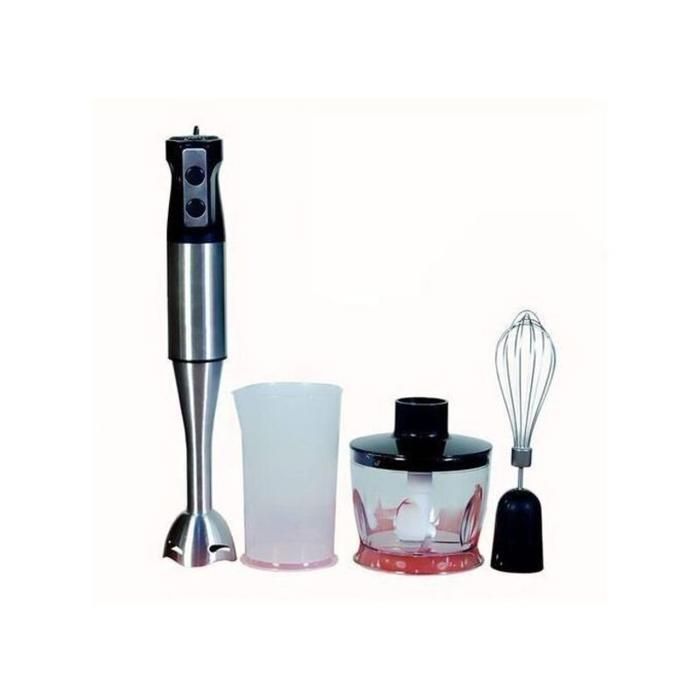 Mixeur plongeant 4 en 1 avec variateur de vitesse, Acier Inoxydable // 200W