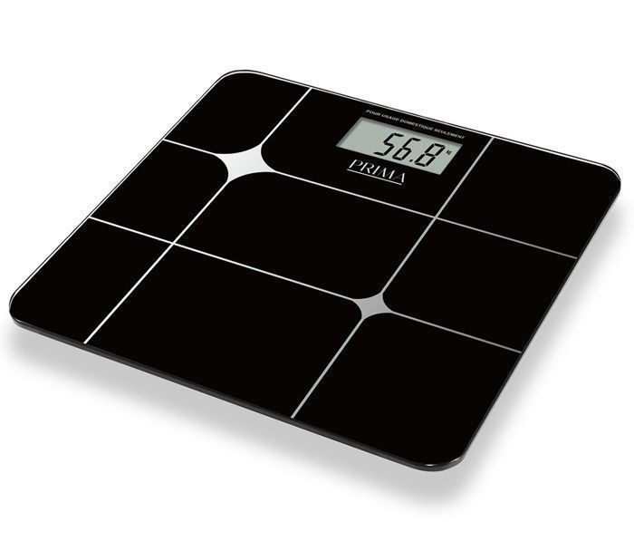 Balance électronique - Prima - Pèse personne - Capacité 150kg - Écran LCD - Verre trempé
