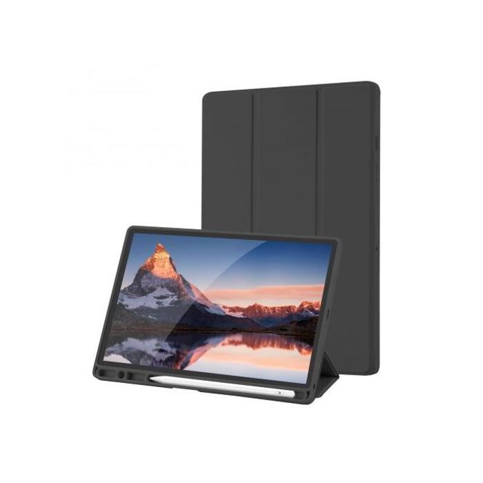 Coque pour Samsung Galaxy Tab A8 10.5' 2021,SM-X205/SM-X200 Tpu Smart Cse avec Porte-Stylo (noir)