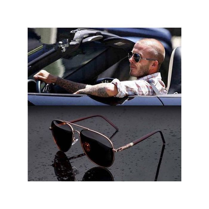 Luxury lunettes de soleil pour hommes marron haut qualité + pochette