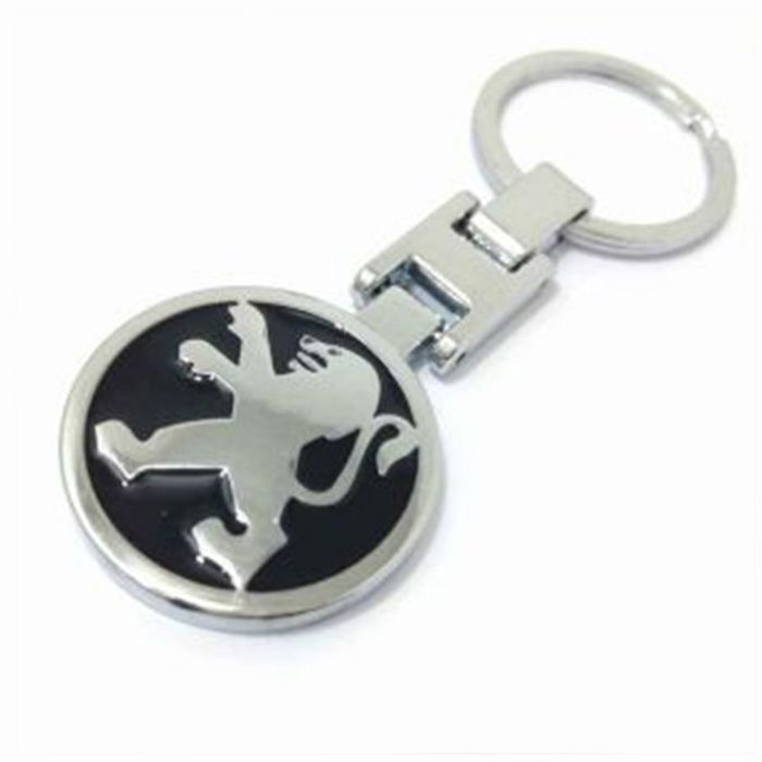 Porte-clés de voiture porte-clés avec logo PEUGEOT