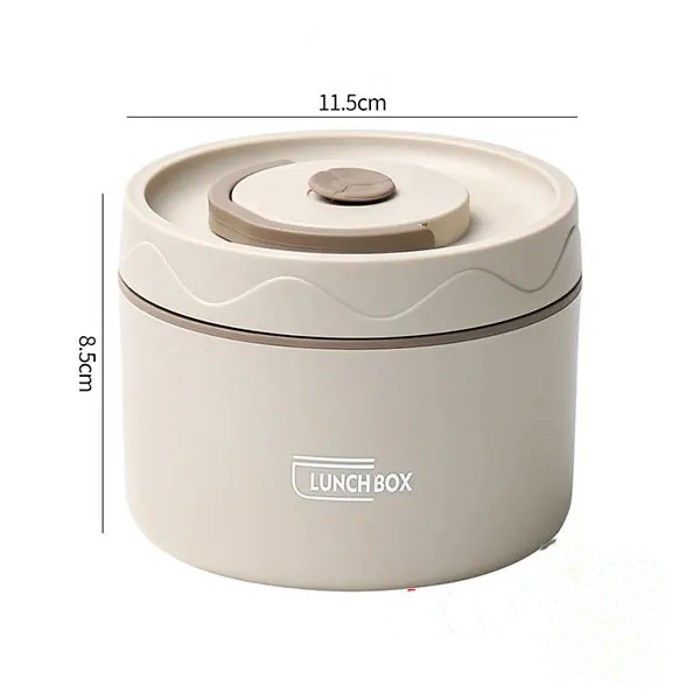 Boîte à lunch arrondie 600 ml - Beige