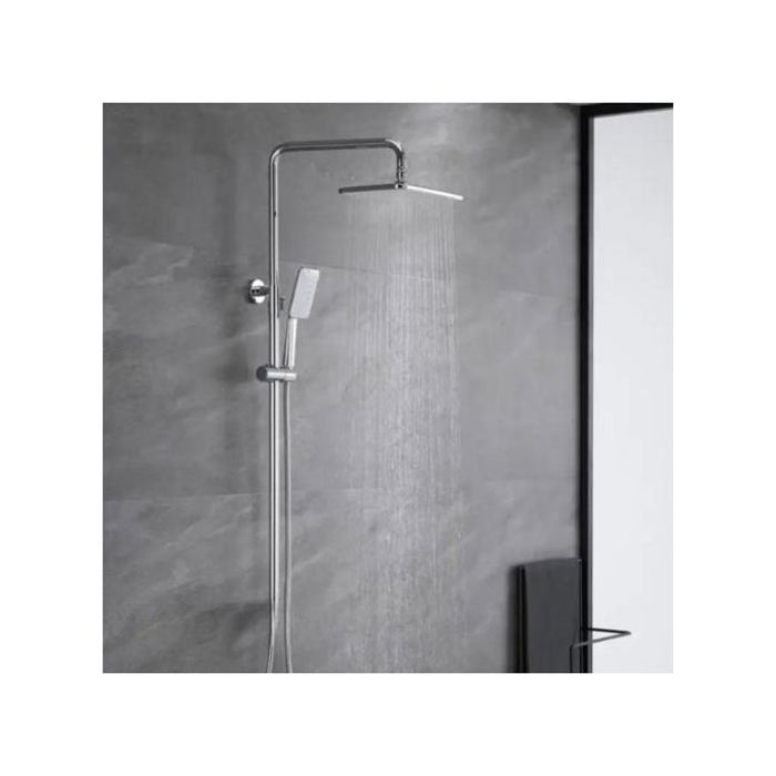 Ensemble colonne douche avec douchette et Pomme de douche pluie carrée