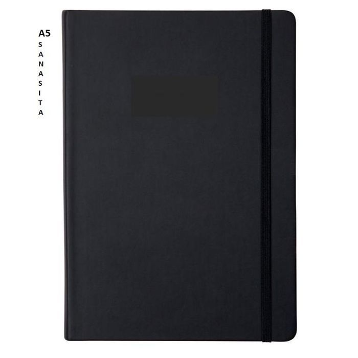 Carnet A5 - NOIR - Couverture rigide - Stylo Pilot 0.1 m - Papier ligné - Ruban marque-page