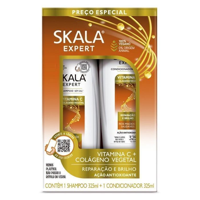 SKALA SHAMPOING + APRÈS-SHAMPOING VITAMINE C + COLLAGÈNE VÉGÉTAL