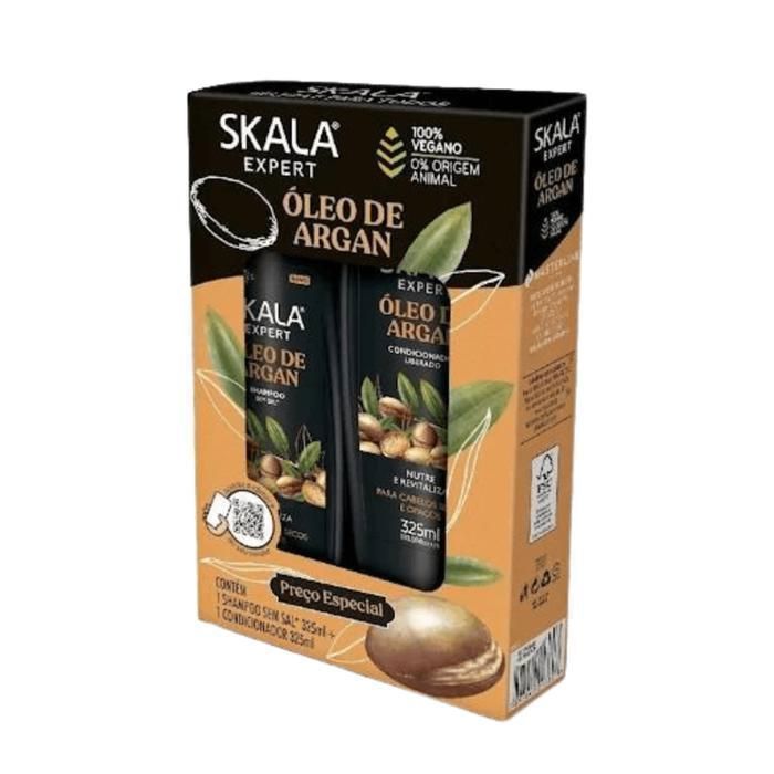 SKALA BRASIL SHAMPOING + APRÈS-SHAMPOING (NURITION) À L'HUILE D'ARGAN 325ml