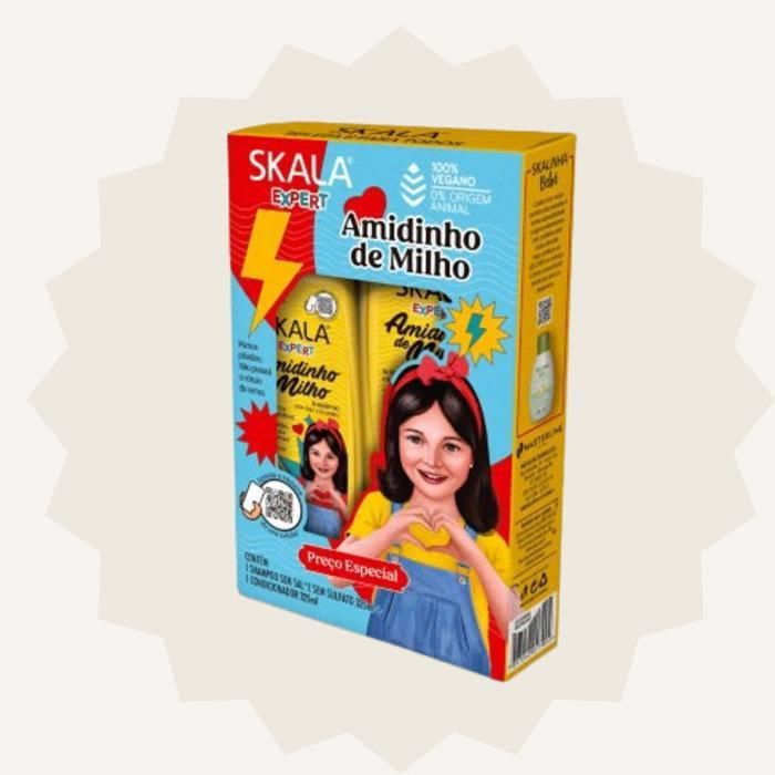 SKALA SHAMPOING + APRÈS-SHAMPOING (bouclage et hydratation) ENFANTS AMIDINHO DE MILHO (amidons de mais)