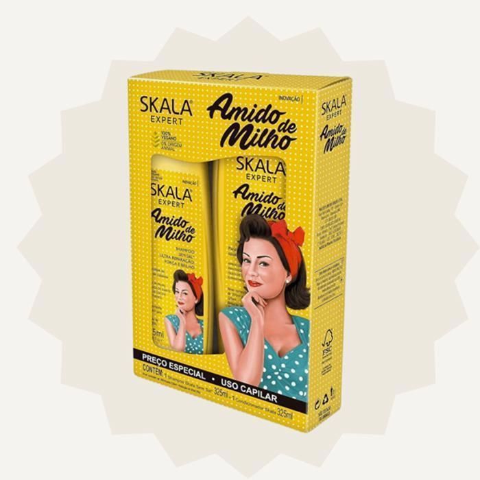 15831 Kit Shampoo + Conditioner Amido de Milho Skala