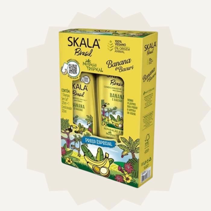 SKALA  BRASIL SHAMPOING + APRÈS-SHAMPOING  (réparation et brillance) BANANA  BACURI