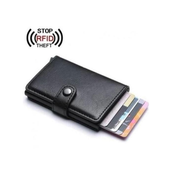 Portefeuille élégant en cuir polyvalent, porte-monnaie / cartes RFID